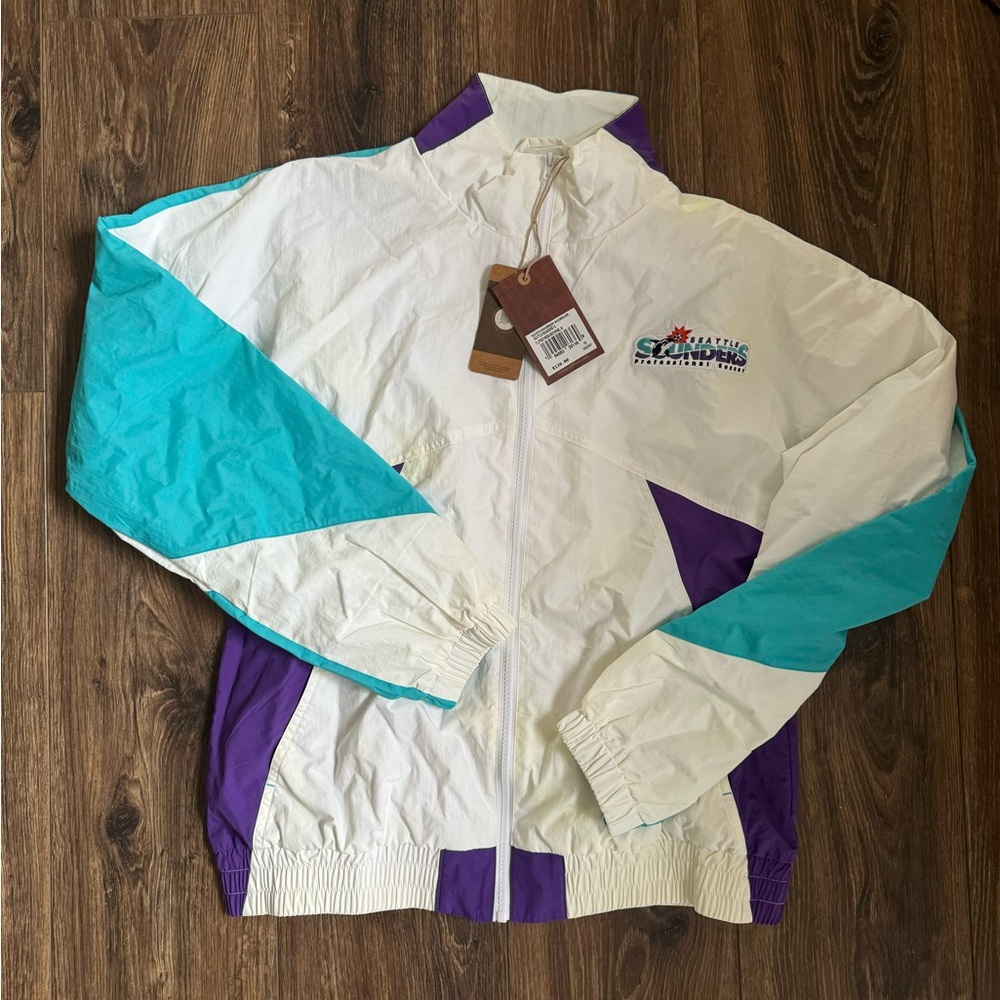 NEW Seattle Sounders FC Mitchell & Ness Since ‘96 Full Zip Windbreaker M